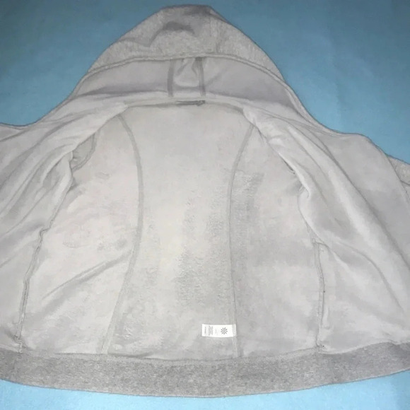 ATHLETA hoodie thumbholes zipper pockets asymmetrical front zipper NEW size XXS - Picture 3 of 11